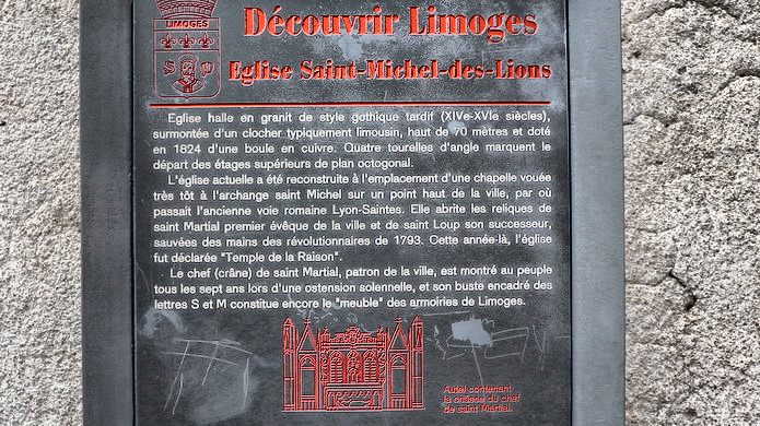 Cartel Iglesia S. Miguel, Limoges