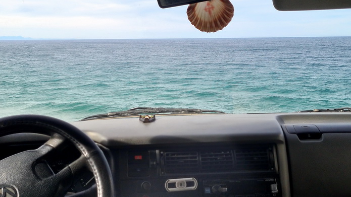 Una vista del mar desde la camper